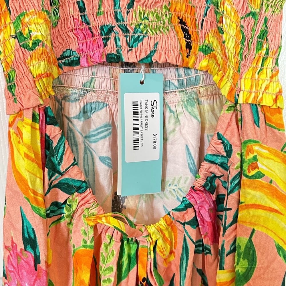 Women's Tropical Fruit Print Mini Dress BNWT - Picture 4 of 7